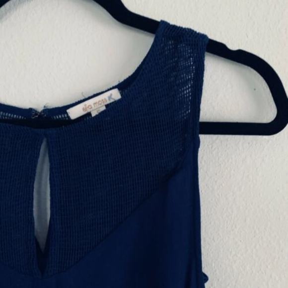 Ella Moss Navy Blue Stella Mesh Shift Dress - Picture 3 of 7